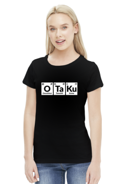 Otaku - Wzór Chemiczny - Japoński - Prezent dla fana anime / Otaku - Koszulka damska