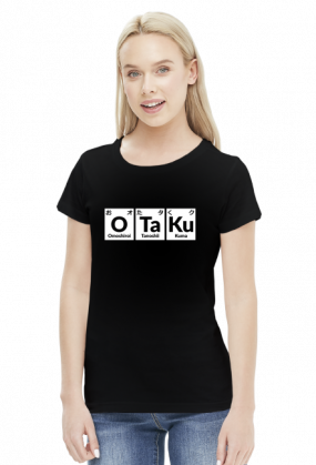 Otaku - Wzór Chemiczny - Japoński - Prezent dla fana anime / Otaku - Koszulka damska