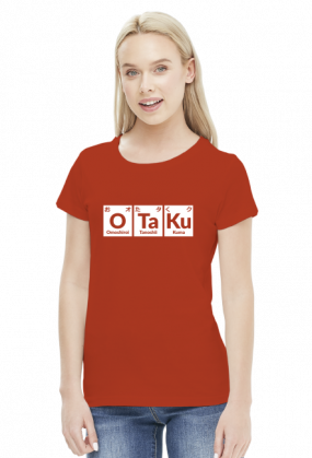Otaku - Wzór Chemiczny - Japoński - Prezent dla fana anime / Otaku - Koszulka damska