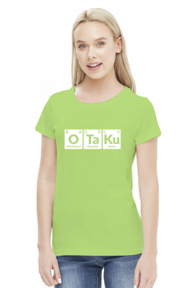 Otaku - Wzór Chemiczny - Japoński - Prezent dla fana anime / Otaku - Koszulka damska