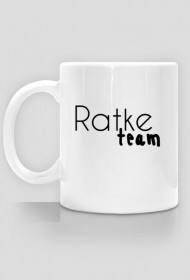 Kubek z napisem "Ratke team"