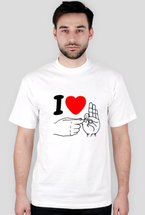 I Love... Koszulka (czarny obrys - wiele kolorów)