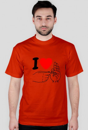 I Love... Koszulka (czarny obrys - wiele kolorów)