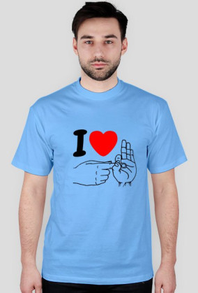 I Love... Koszulka (czarny obrys - wiele kolorów)