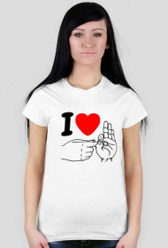 I Love... Koszulka (czarny obrys - wiele kolorów)