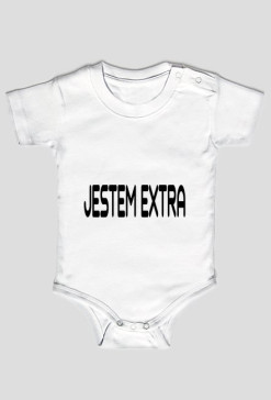 Body dziecięce napisem JESTEM EXTRA