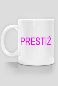 Kubek z napisem "PRESTIŻ"