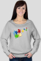 bluza damska puzzle kolorowe