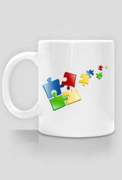 kubek kolorowe puzzle