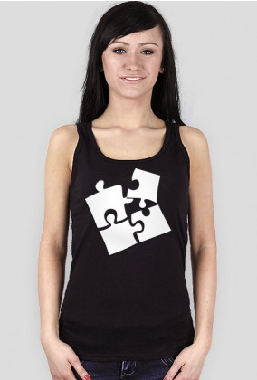koszulka kobieta białe puzzle