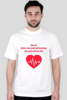 Serce, koszulka męska