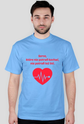 Serce, koszulka męska