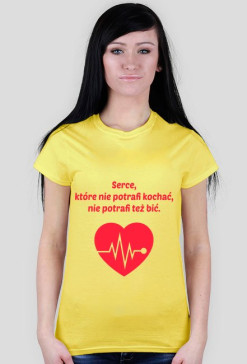 Serce, koszulka damska