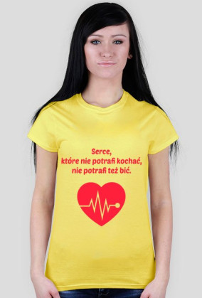 Serce, koszulka damska
