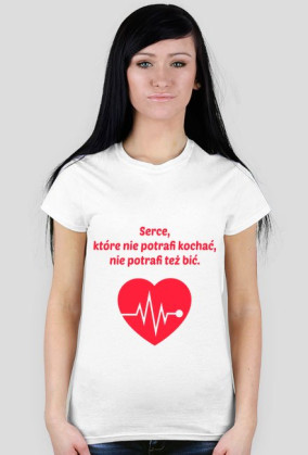 Serce, koszulka damska