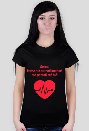 Serce, koszulka damska