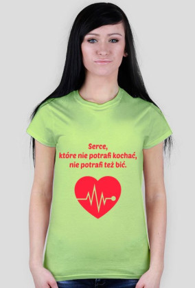 Serce, koszulka damska