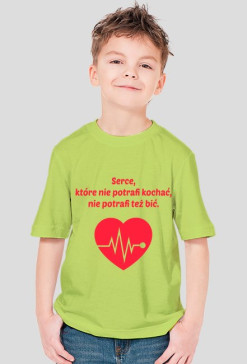 Serce, koszulka chłopięca