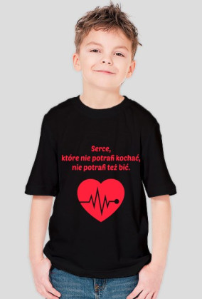 Serce, koszulka chłopięca
