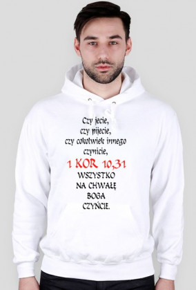 Czy to jecie, bluza męska kapturem