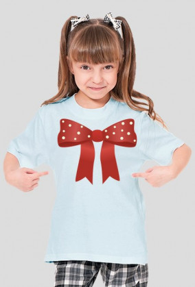 Koszulka dziecięca Model: Havy jednokolorowa - kokardka