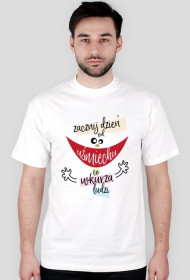 ZACZNIJ DZIEŃ OD UŚMIECHU - T-shirt / koszulka męska