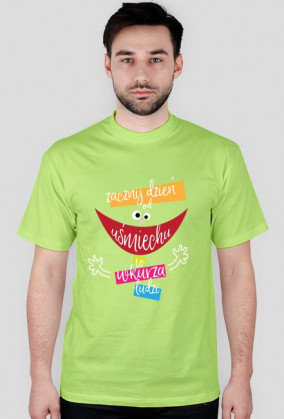 ZACZNIJ DZIEŃ OD UŚMIECHU - T-shirt / koszulka męska