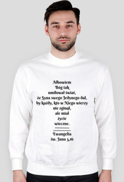 Albowiem Bóg... bluza męska krzyż - sklep alfa i omega