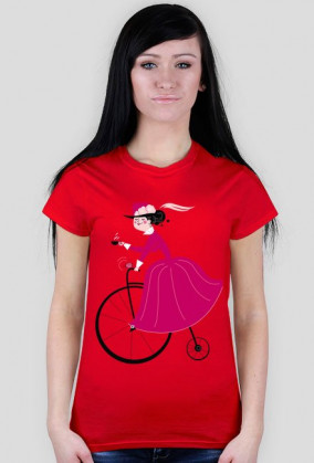 T-shirt "Dama na rowerze" PassionWear