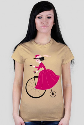 T-shirt "Dama na rowerze" PassionWear