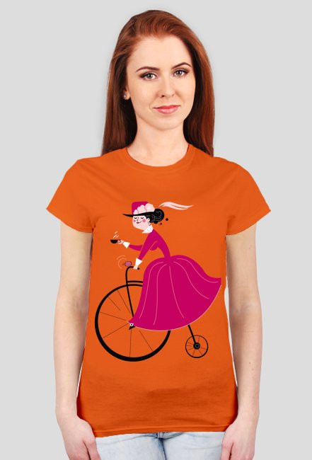 T-shirt "Dama na rowerze" PassionWear