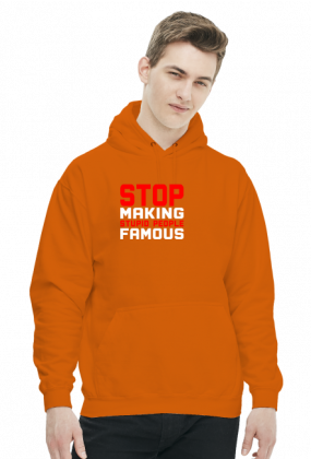 Stop making stupid people famous (bluza męska z kapturem) jasna grafika