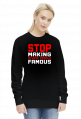 Stop making stupid people famous (bluza damska) jasna grafika