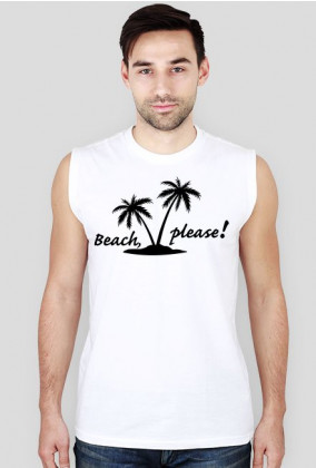 Beach, please (bezrękawnik męski) ciemna grafika