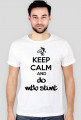 Koszulka Keep Calm and do Mtb Stunt - biała