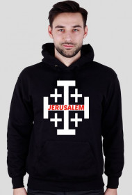 Krzyż Jerozolimski, bluza męska z kapturem