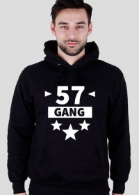 Bluza z kapturem czarna ''57Gang''