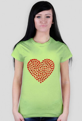 T-shirt serce