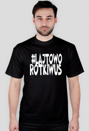 Czarna koszulka "Lajowo rotkiws"
