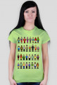 Pixel art – ludzie z pikseli, avatary (damski t-shirt, różne kolory)