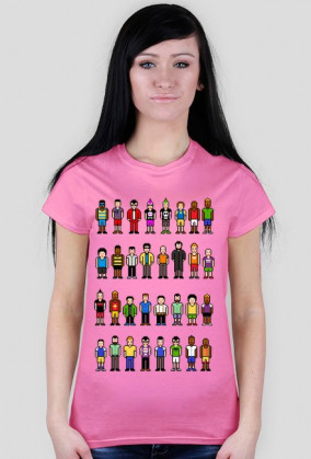 Pixel art – ludzie z pikseli, avatary (damski t-shirt, różne kolory)