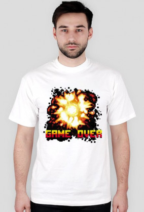 Pixel art –  game over i wybuch, t-shirt (różne kolory)
