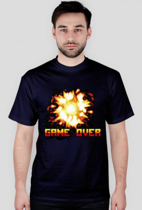 Pixel art –  game over i wybuch, t-shirt (różne kolory)