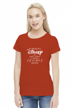 Koszulka Damska I Speak in Disney Song Lyrics and Friends Quotes