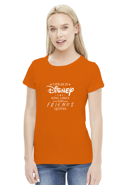 Koszulka Damska I Speak in Disney Song Lyrics and Friends Quotes