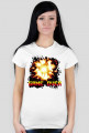 Pixel art –  game over i wybuch, t-shirt damski (różne kolory)