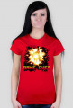Pixel art –  game over i wybuch, t-shirt damski (różne kolory)