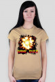 Pixel art –  game over i wybuch, t-shirt damski (różne kolory)