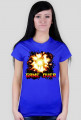 Pixel art –  game over i wybuch, t-shirt damski (różne kolory)