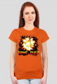 Pixel art –  game over i wybuch, t-shirt damski (różne kolory)